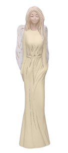 Anioł gipsowy żółty na komunię ślub 36cm
