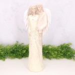 Anioł gipsowy ślubny brzoskwinia, żółty 37cm