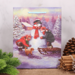 Torebka świąteczna papierowa 23x18 cm