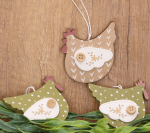 Kury zawieszki wiosenne kurki na Wielkanoc 3szt.
