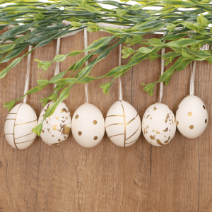 Zestaw 6 Jajeczek Zawieszek  6cm