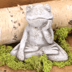 Żaba Kamienna Siedząca, 12cm Dekoracja Ogrodu