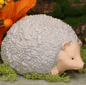 Jeżyk Figurka Dekoracyjna Szary z Tworzywa Sztucznego 9X13CM