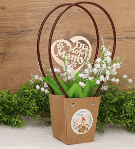 Torebka flowerbox Dzień Mamy 10x9x6cm