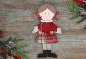 Zawieszka świąteczna dziewczynka 15 cm