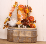 Osłonka kamienna złota owalna ścięte boki 14 cm