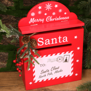 Skrzynka na listy do Świętego Mikołaja – dekoracja świąteczna 29,5 cm