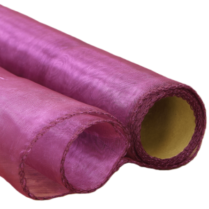 Organza na rolce tkanina dekoracyjna tiul FIOLET 36cm KOMUNIA ŚLUB BIEŻNIK