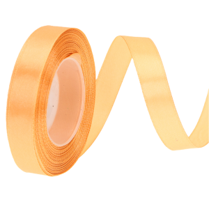 Wstążka Tasiemka Satynowa KARMELOWA Rolka Dekoracje Prezent 15mm 25y