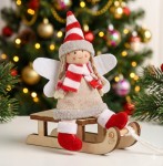 Aniołek makoszka w czapce na choinkę 1szt.