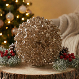 Kula bukszpanowa brokatowa bombka