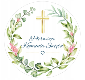 Naklejki Pierwsza Komunia Święta 4szt