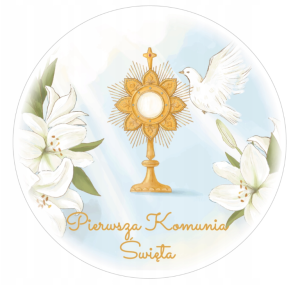 Naklejki Pierwsza Komunia Święta 4szt 