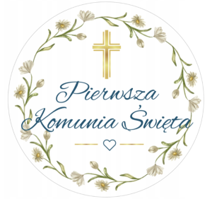 Naklejki Pierwsza Komunia Święta 4szt 