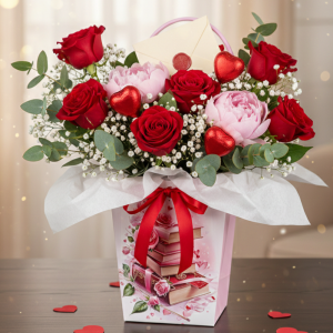 Torebka papierowa flowerbox 13*9.5*15.5