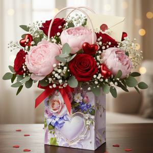 Torebka papierowa flowerbox 13*12*15