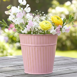 POJEMNIK METALOWY 19CM RÓŻOWY