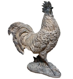 Kogut brązowy z poliresingu 38*18*42cm