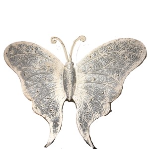 Dekoracja ścienna-motyl metalowy, szary, zaśniedziały, ocynk 36**23*75cm