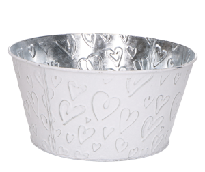 Miska metalowa z sercami Ø19,5 cm dekoracja