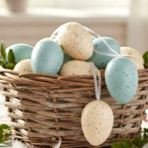 JAJKA PLASTIKOWE DEKORACYJNE 6X4CM ZESTAW 6 SZTUK DEKORACJA WIELKANOc