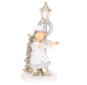 FIGURKA DEKORACYJNA CERAMICZNA DZIEWCZYNKA *7*20CM ŚWIĘTA ZIMOWA OZDOBA