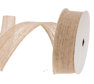 WSTĄŻKA DEKORACYJNA BRĄZOWA Z BŁYSZCZĄCĄ NITKĄ 3CM*10M FLORYSTYKA DIY HIT