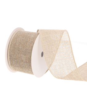 WSTĄŻKA DEKORACYJNA NATURALNA 6.4CM*10M FLORYSTYKA DIY HIT NOWOŚĆ