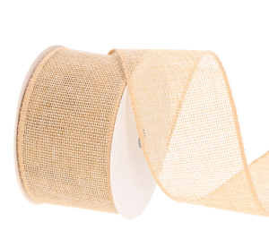 WSTĄŻKA DEKORACYJNA NATURALNA 6.4CM*10M  DO PAKOWANIA FLORYSTYKA DIY