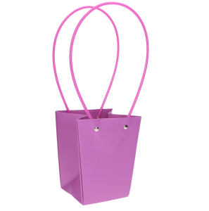 TOREBKA PAPIEROWA NA KWIATY 13,5X15,5X10 CM FIOLET TOREBKA NA KWIATY