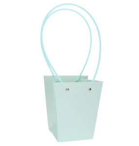 TOREBKA PAPIEROWA NA KWIATY 13,5X15,5X10 CM NIEBIESKA TOREBKA NA KWIATY