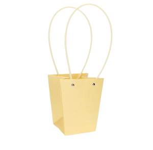 TOREBKA NA KWIATY FLOWERBOX ŻÓŁTA PIKOWANA TOREBKA NA KWIATY OPAKOWANIE