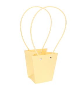 TOREBKA FLOWERBOX PAPIEROWA 12X8X12 CM ŻÓŁTA TOREBKA NA KWIATY