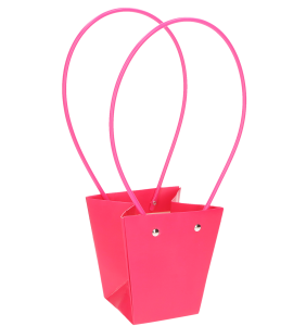 TOREBKA FLOWERBOX PAPIEROWA 12X8X12 CM FUKSJA TOREBKA NA KWIATY