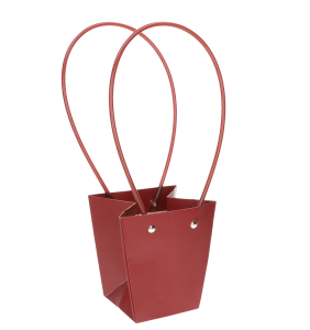 TOREBKA FLOWERBOX PAPIEROWA 12X8X12 CM BORDOWA TOREBKA NA KWIATY
