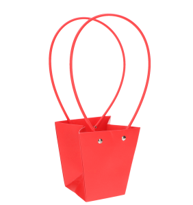 TOREBKA FLOWERBOX PAPIEROWA 12X8X12 CM CZERWONA TOREBKA NA KWIATY