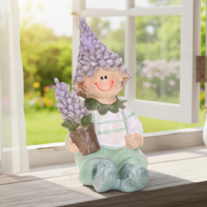 CHŁOPIEC FIGURKA DEKORACYJNA CERAMICZNA 5*7*12CM FIGURKA WIOSNA