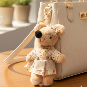 MYSZKA DEKORACYJNA BRELOK DO KLUCZY DEKORACJA DZIEWCZYNKA 12X8CM  PREZENT