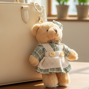 BRELOK DO KLUCZY MIŚ DEKORACYJNY 13X7CM DZIEWCZYNKA PREZENT DZIEŃ KOBIET