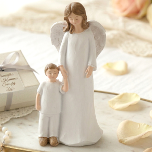 ANIOŁEK KOMUNIJNY Z CHŁOPCEM 20 CM FIGURKA PREZENTOWA FIGURKA PREZENT