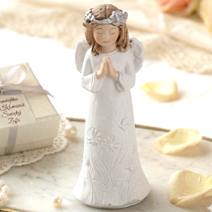 Figurka Aniołek złożone ręce komunia ślub 9cm