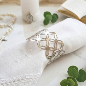 Serwetniki pierścień srebro 6 szt.