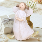 Figurka Aniołek z gołąbkiem komunia ślub 10cm