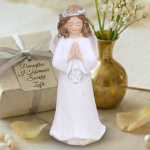 Figurka Aniołek  z złożone ręce komunijny IHS 13cm