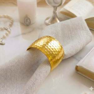 Serwetnik Złoty - Stylowy serwetnik o pełnym, błyszczącym wykończeniu 4x3cm