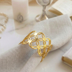 Serwetniki pierścień złoto 6 szt.