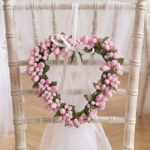 Wianuszek wianek dekoracyjny serce róż 11cm