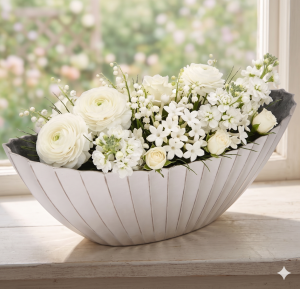 Doniczka osłonka biała 28cm