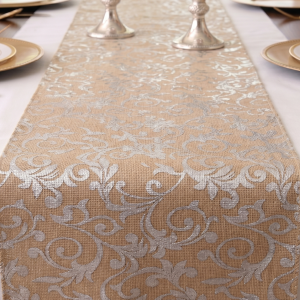 Juta ślub materiał bieżnik naturalna srebro 4,5m