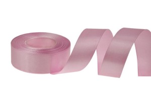 Wstążka atłasowa satynowa 2,5cmx35y różowa